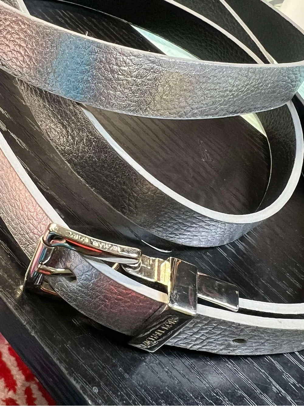Michael kors wrap metallic belt